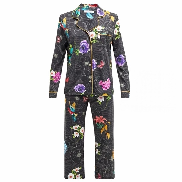 Johnny Was Butterfly Hummingbird Pajama Set Size M - Picture 4 of 12